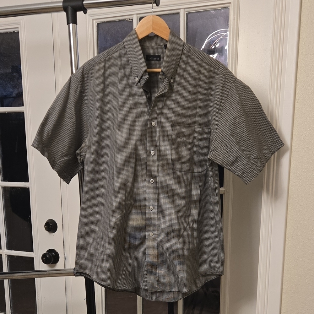 Van Heusen Men's Gray Patterned Button Down Shirt